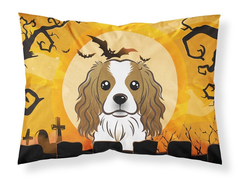 3249 BB1782PILLOWCASE Halloween Cavalier Spaniel Fabric Standard Pillowcase